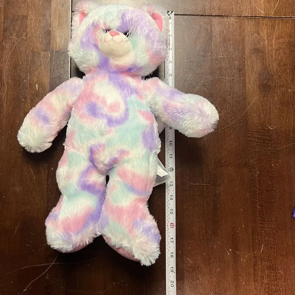 Build A Bear Plush Pastel Swirl Tie-Dye‎ Kitty Cat 17